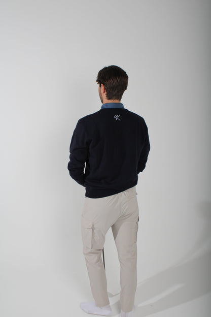 JERSEY V NECK NAVY