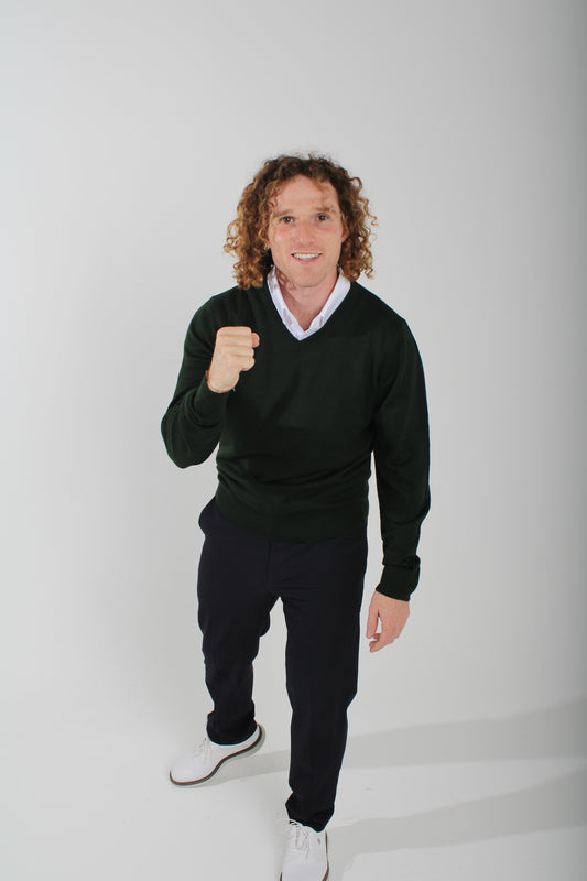 JERSEY V NECK GREEN
